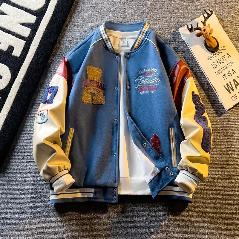 Baseball Jacket Men Fashion Baseball Jersey Casual Long Sleeve Jacket Coats Fashion Loose Male Coat Hooded Baseball Jersey New
