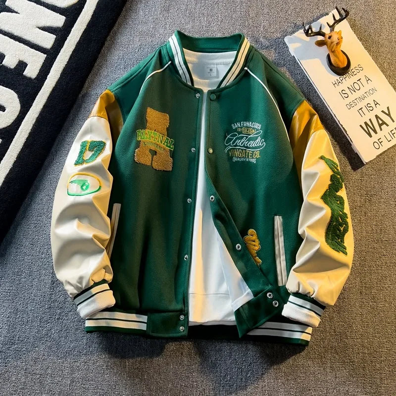Baseball Jacket Men Fashion Baseball Jersey Casual Long Sleeve Jacket Coats Fashion Loose Male Coat Hooded Baseball Jersey New