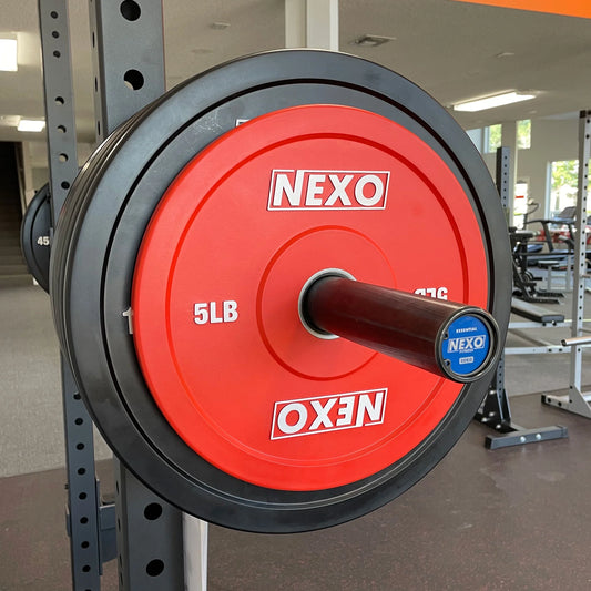 5LB Red Rubber Bumper Plate Pair - Premium Matte Finish 2X 5LB Weight Plates
